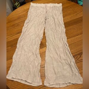NWT Stella Cruz Casual Tan / Cream Wide Leg Trouser Lounge Pants